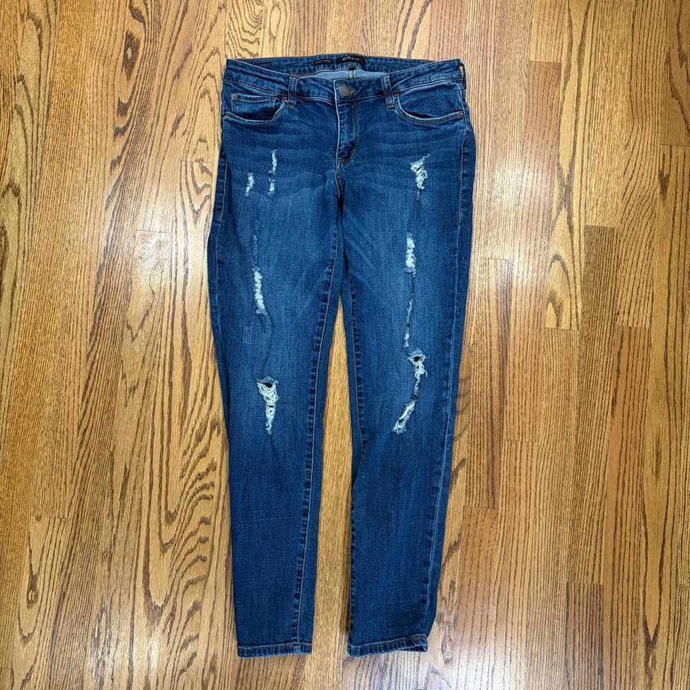STS Blue Morgan Tomboy Distressed Dark Blue Skinny Jeans (28)